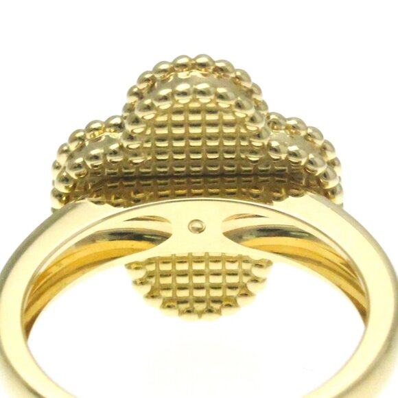 VAN CLEEF & ARPELS Vintage Alhambra Yellow Gold Carnelian Diamond Ring Size 6.25 - Picture 7 of 10